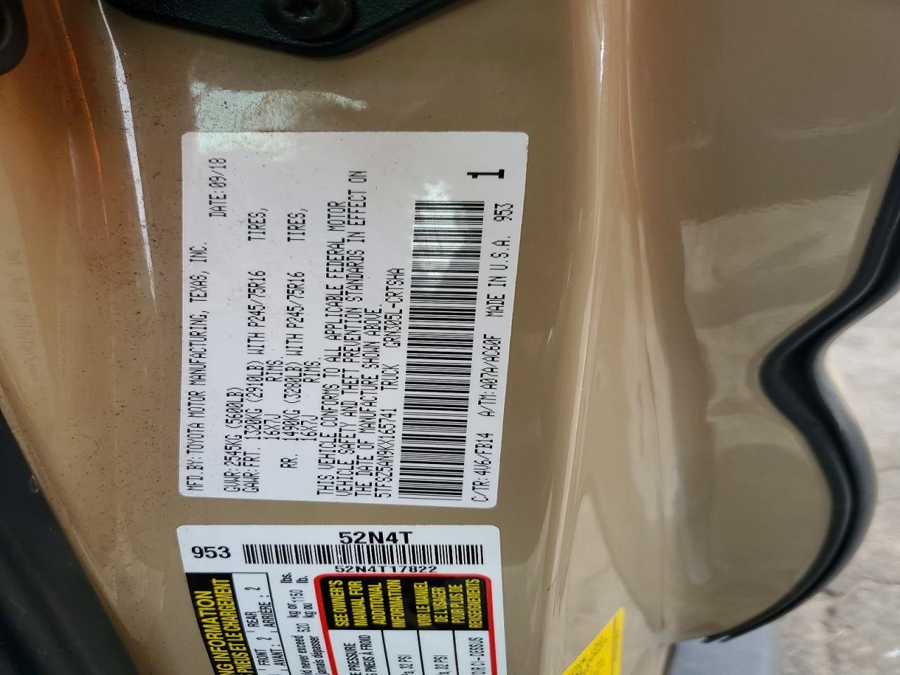 2019 TOYOTA TACOMA SR V6 photo 23
