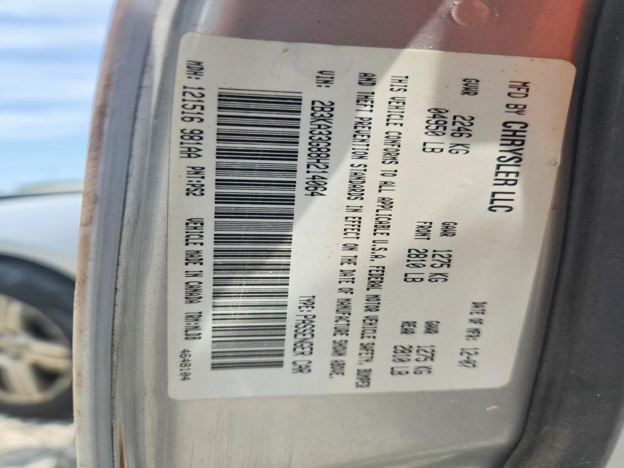 2008 DODGE CHARGER SXT photo 34