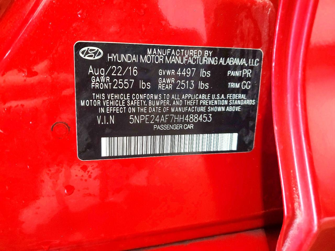 2017 HYUNDAI SONATA SE photo 23