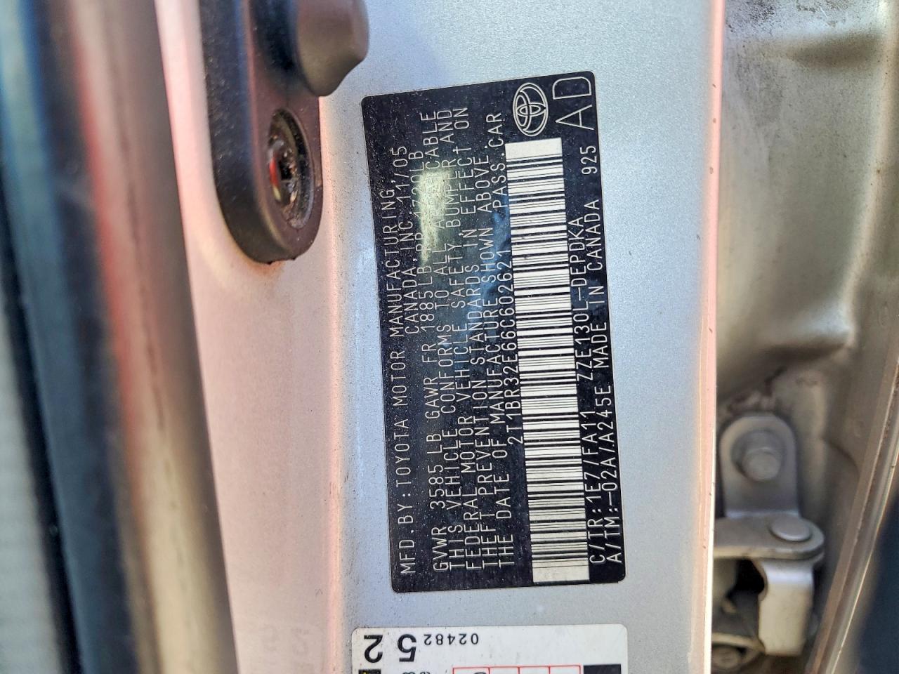 2006 TOYOTA COROLLA CE photo 23