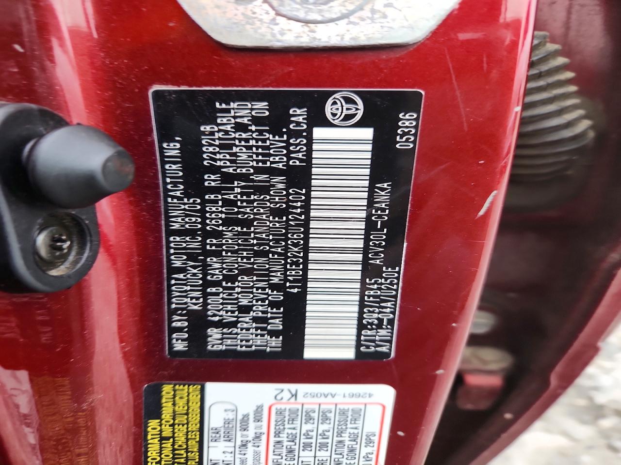 2006 TOYOTA CAMRY LE photo 34