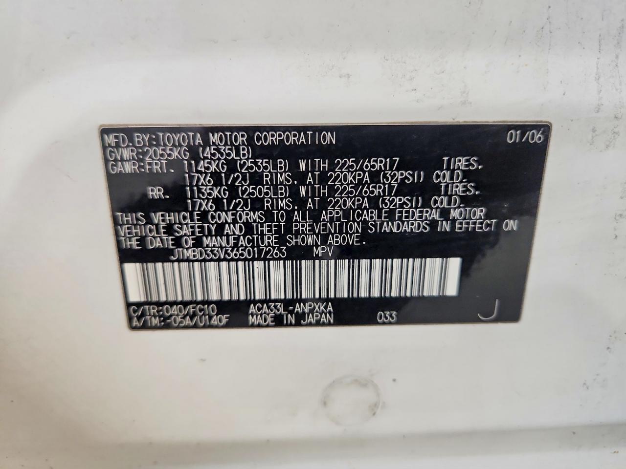 2006 TOYOTA RAV4 BASE photo 37