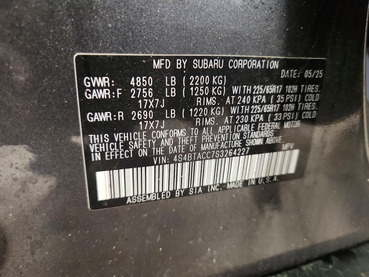 2025 SUBARU OUTBACK PREMIUM photo 27