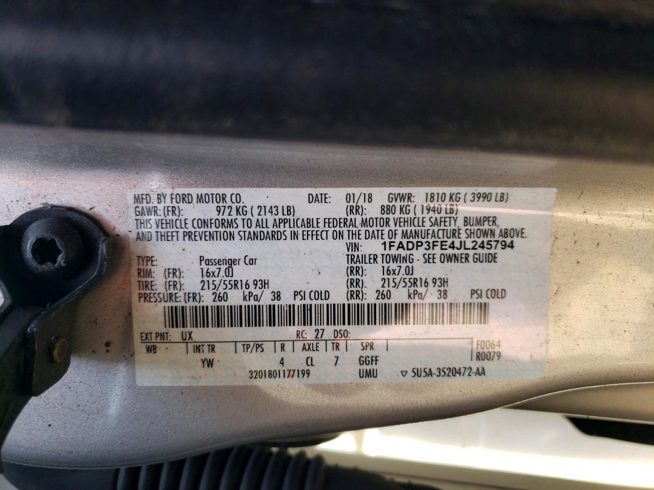 2018 FORD FOCUS SE photo 23
