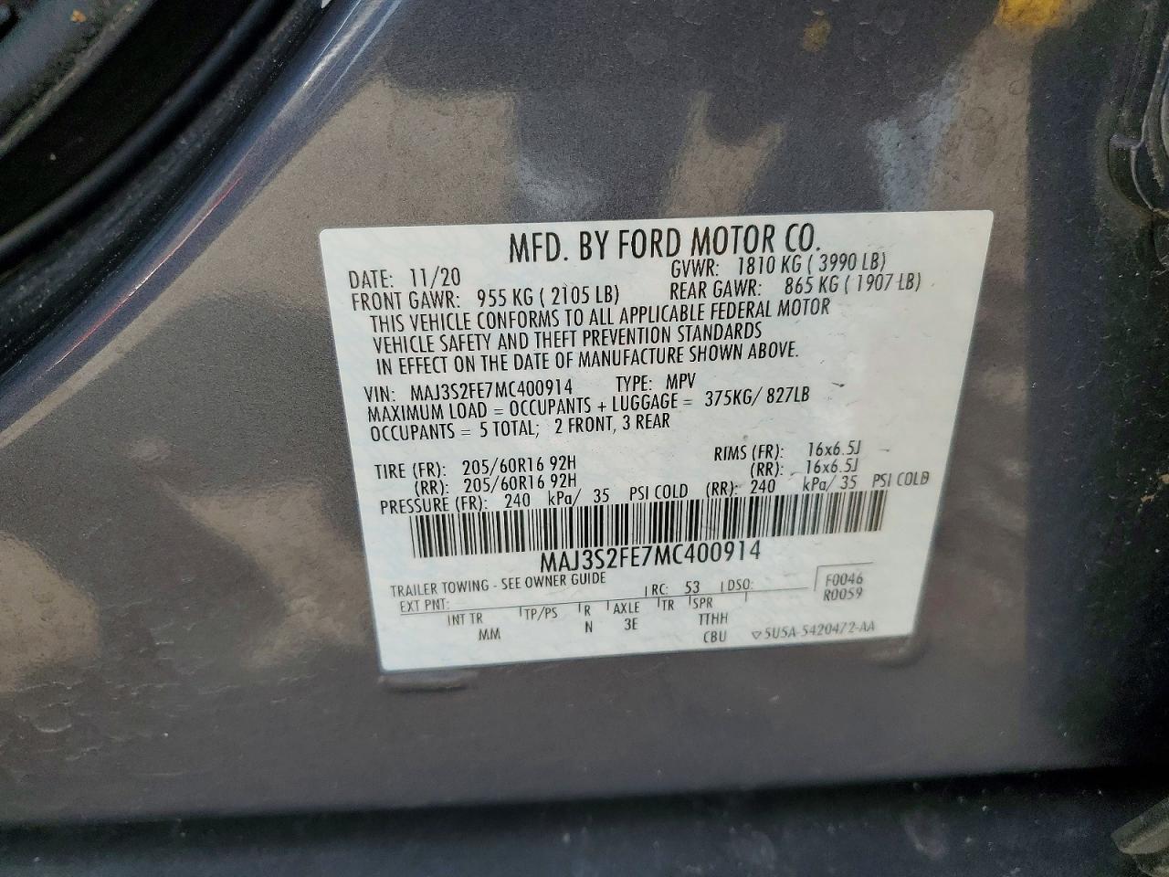 2021 FORD ECOSPORT S photo 34