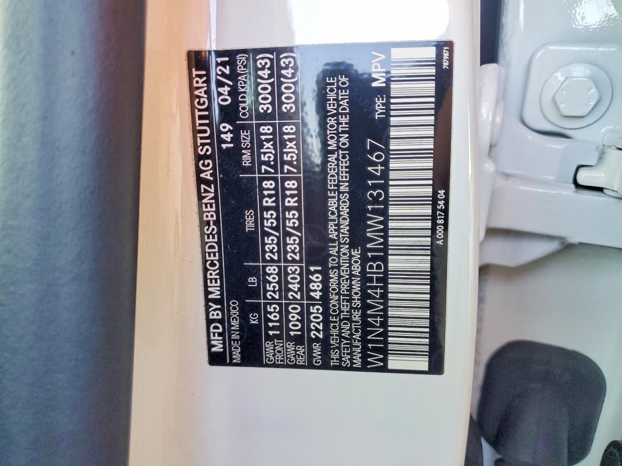 2021 MERCEDES-BENZ GLB 250 4MATIC photo 25