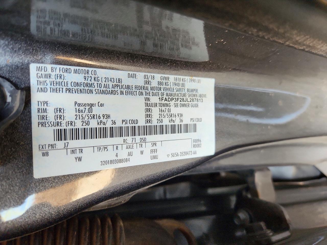 2018 FORD FOCUS SE photo 23