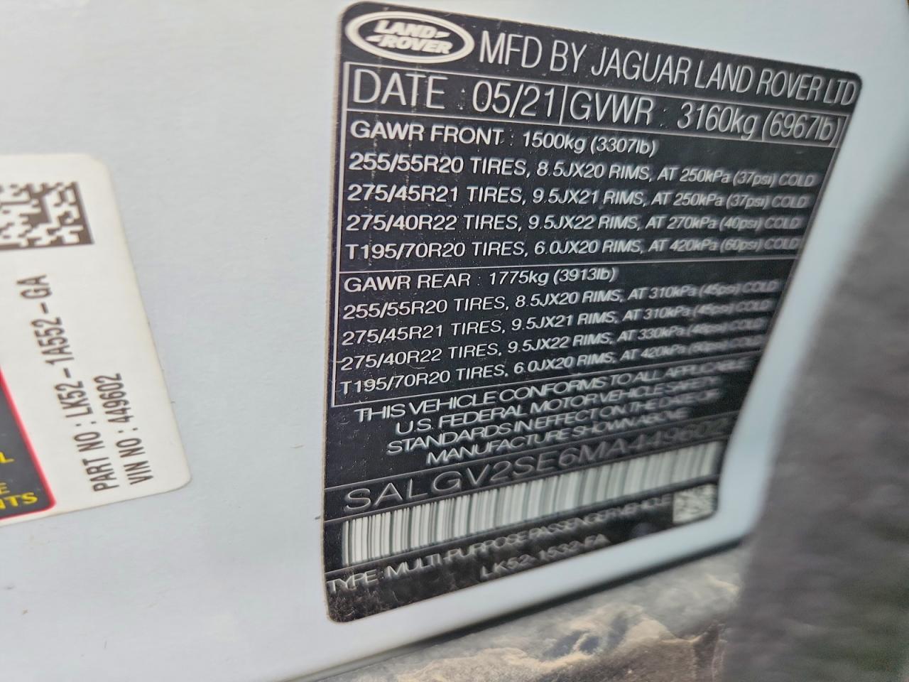 2021 LAND ROVER RANGE ROVER AUTOBIOGRAPHY photo 23