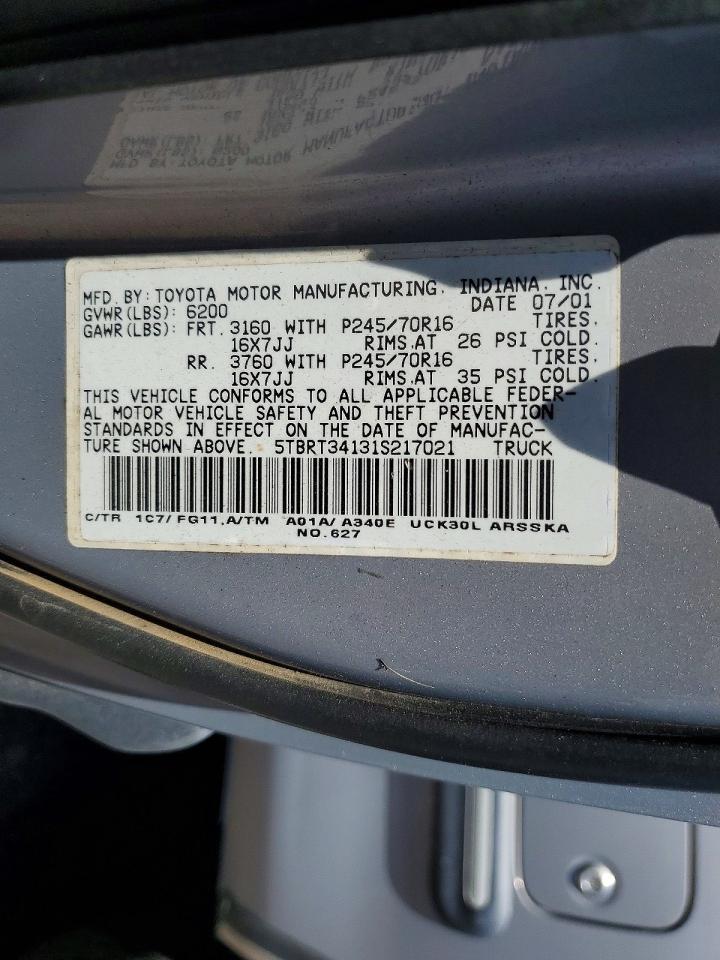 2001 TOYOTA TUNDRA SR5 photo 34