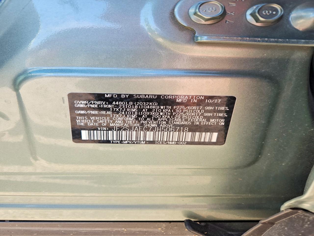 2018 SUBARU FORESTER 2.5I PREMIUM photo 34