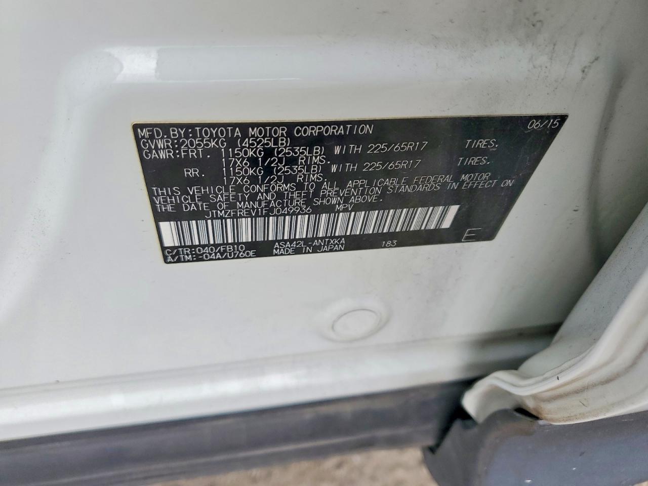 2015 TOYOTA RAV4 LE photo 23