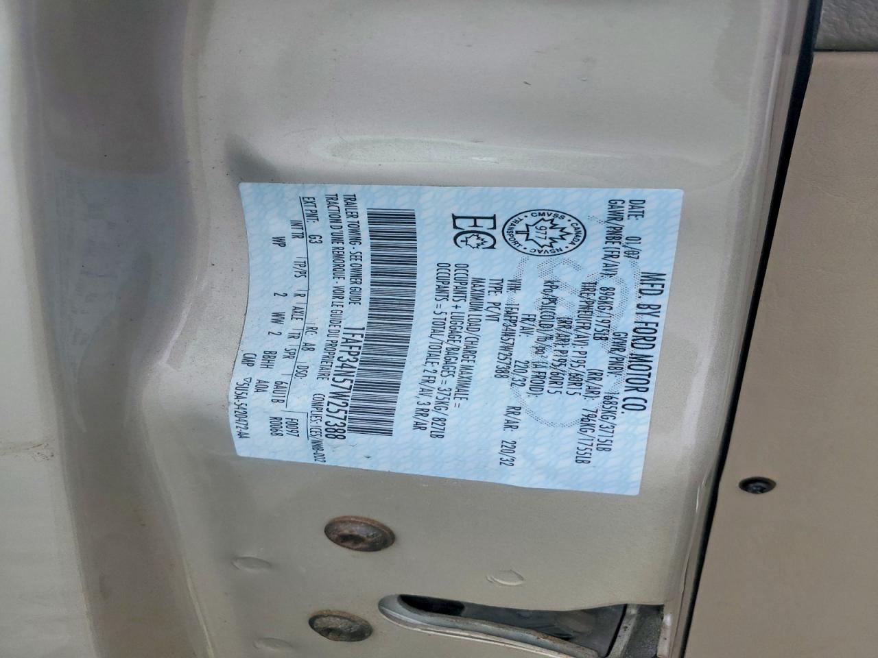 2007 FORD FOCUS ZX4 photo 23