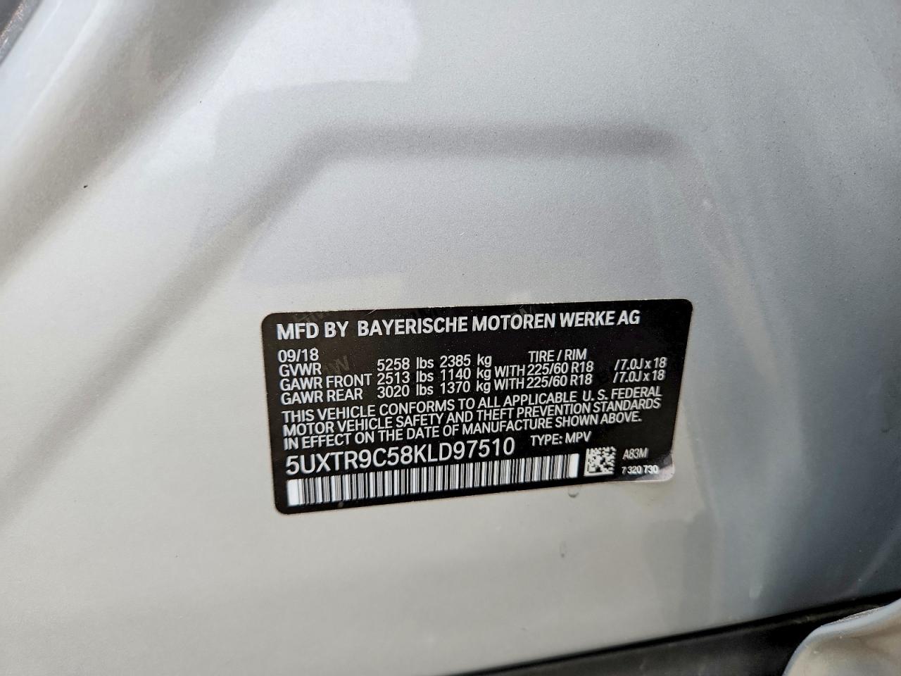 2019 BMW X3 XDRIVE30I photo 13