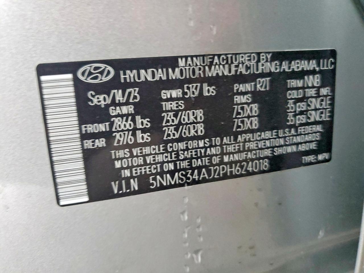2023 HYUNDAI SANTA FE SEL PREMIUM photo 23