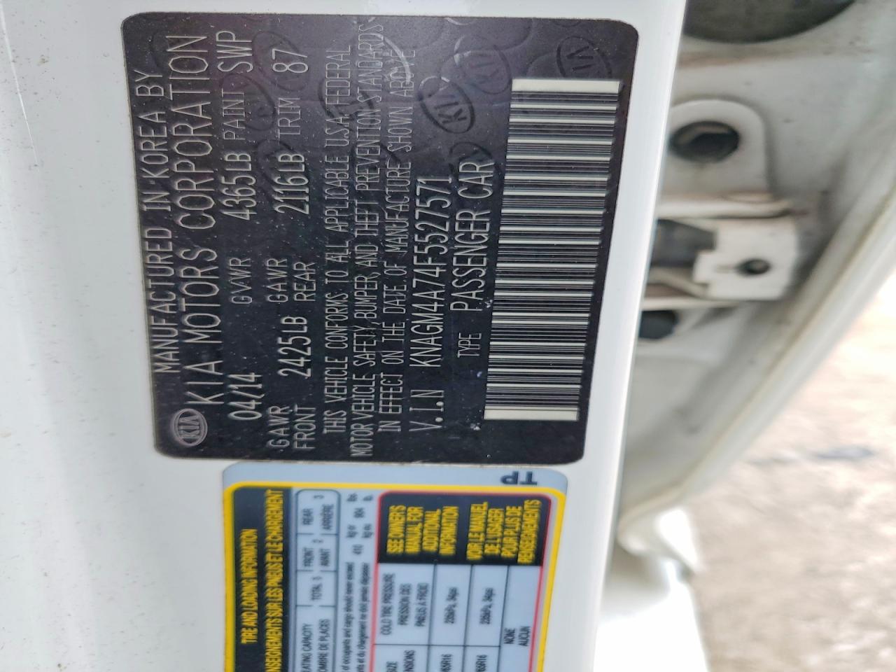 2015 KIA OPTIMA LX photo 23