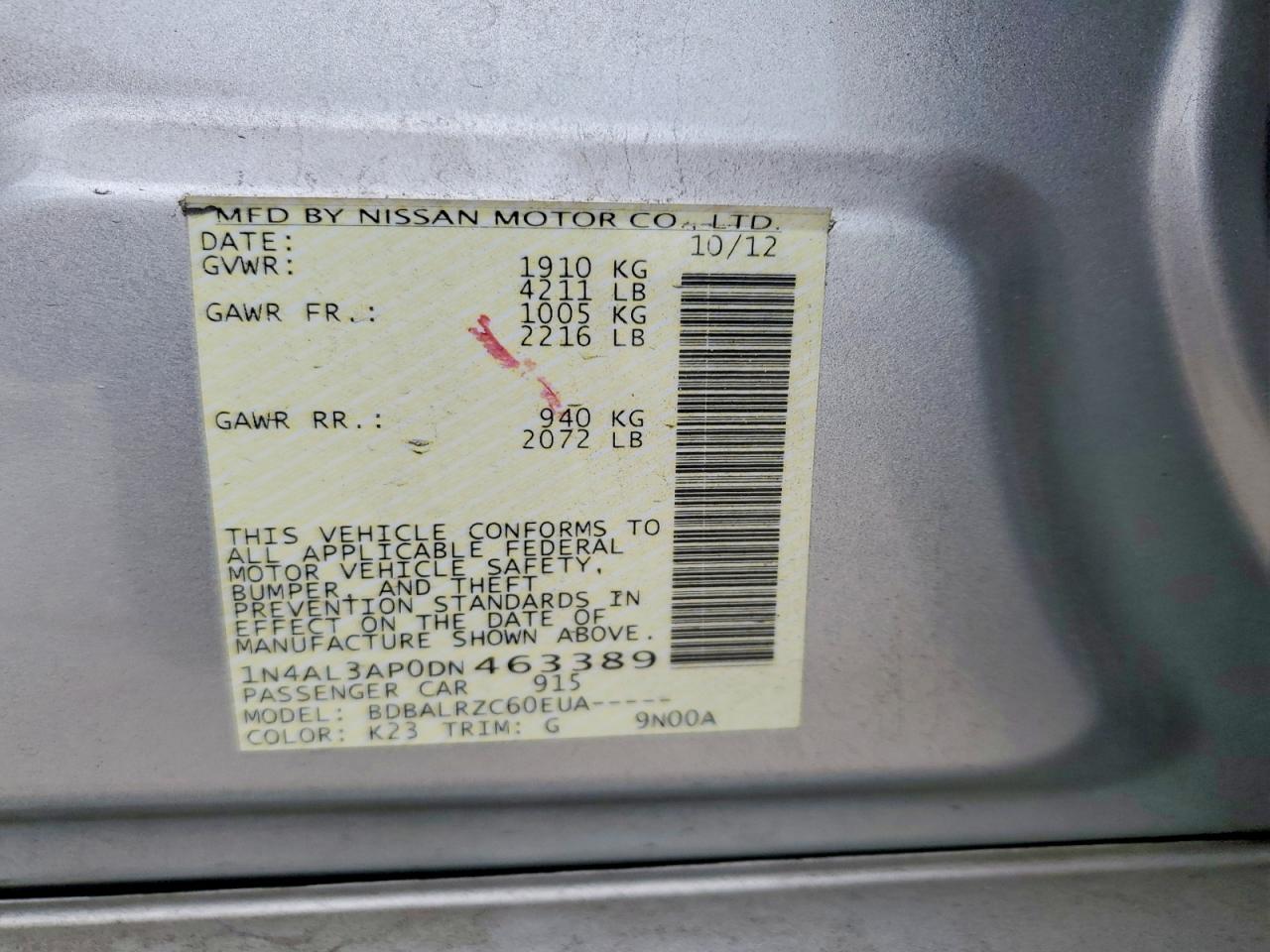 2013 NISSAN ALTIMA 2.5 photo 23