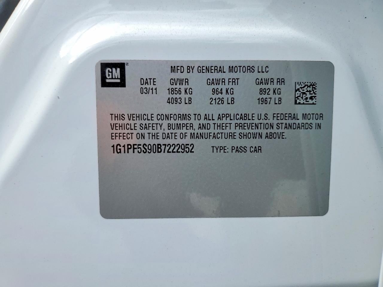 2011 CHEVROLET CRUZE LT photo 12