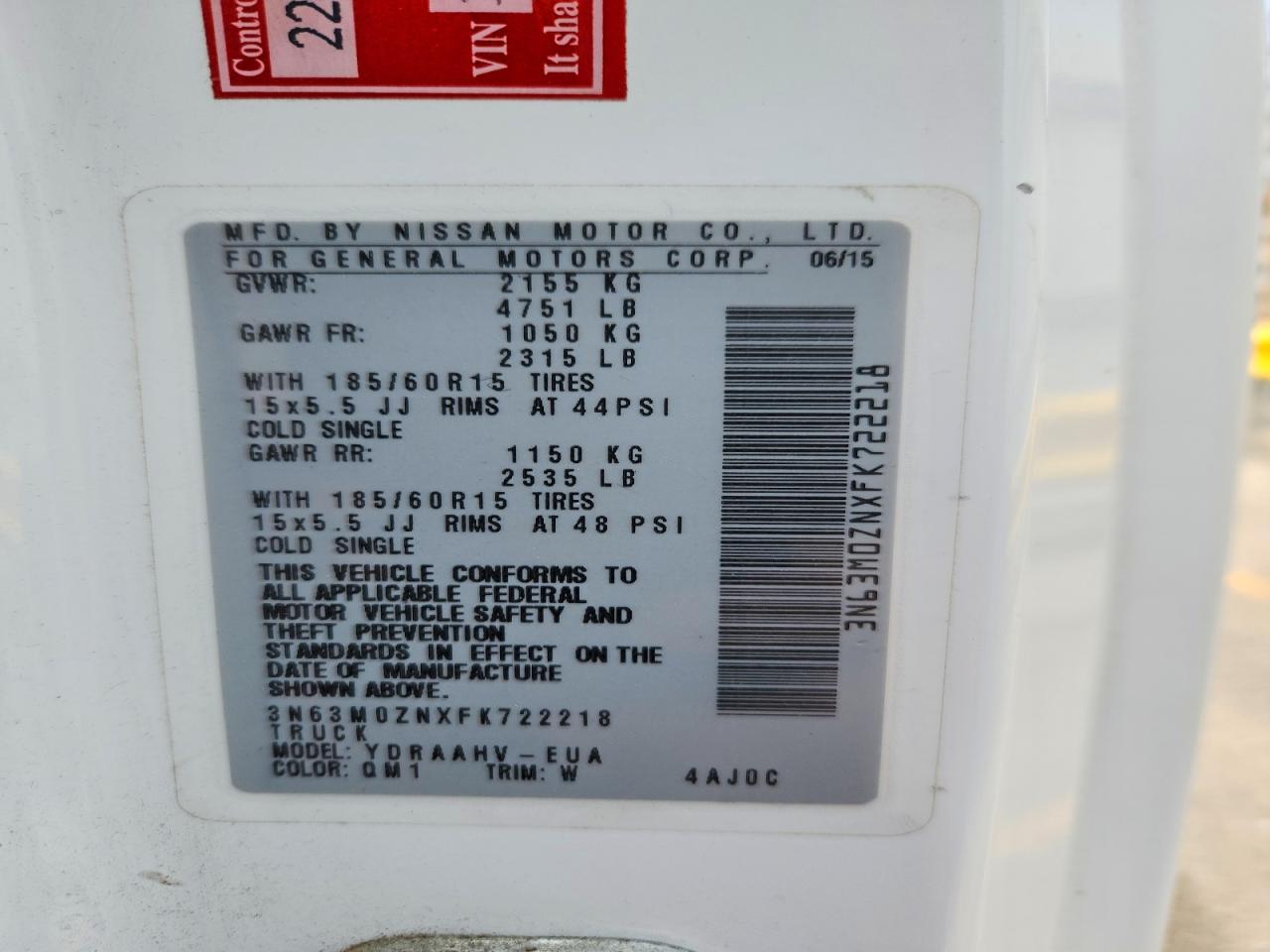 2015 CHEVROLET CITY EXPRESS LT DELIVERY VAN photo 25