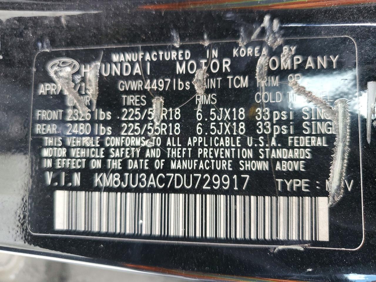 2013 HYUNDAI TUCSON LIMITED photo 13