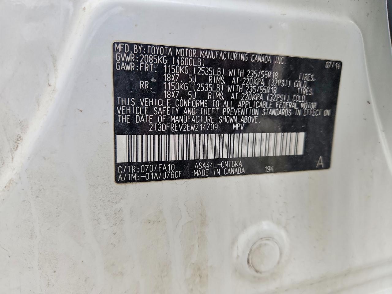 2014 TOYOTA RAV4 LIMITED photo 23