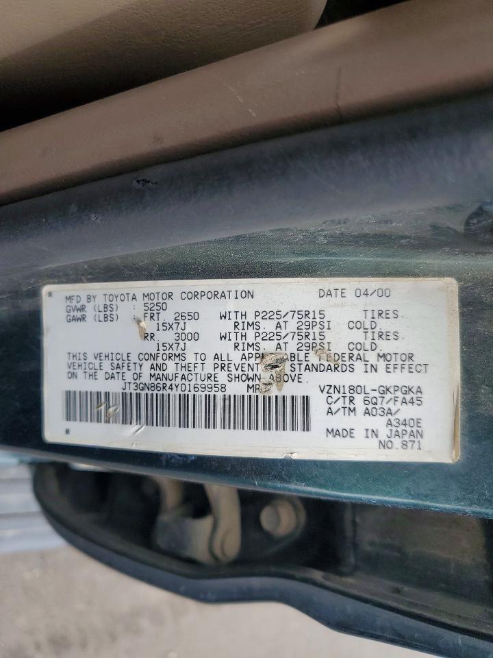 2000 TOYOTA 4RUNNER SR5 photo 37