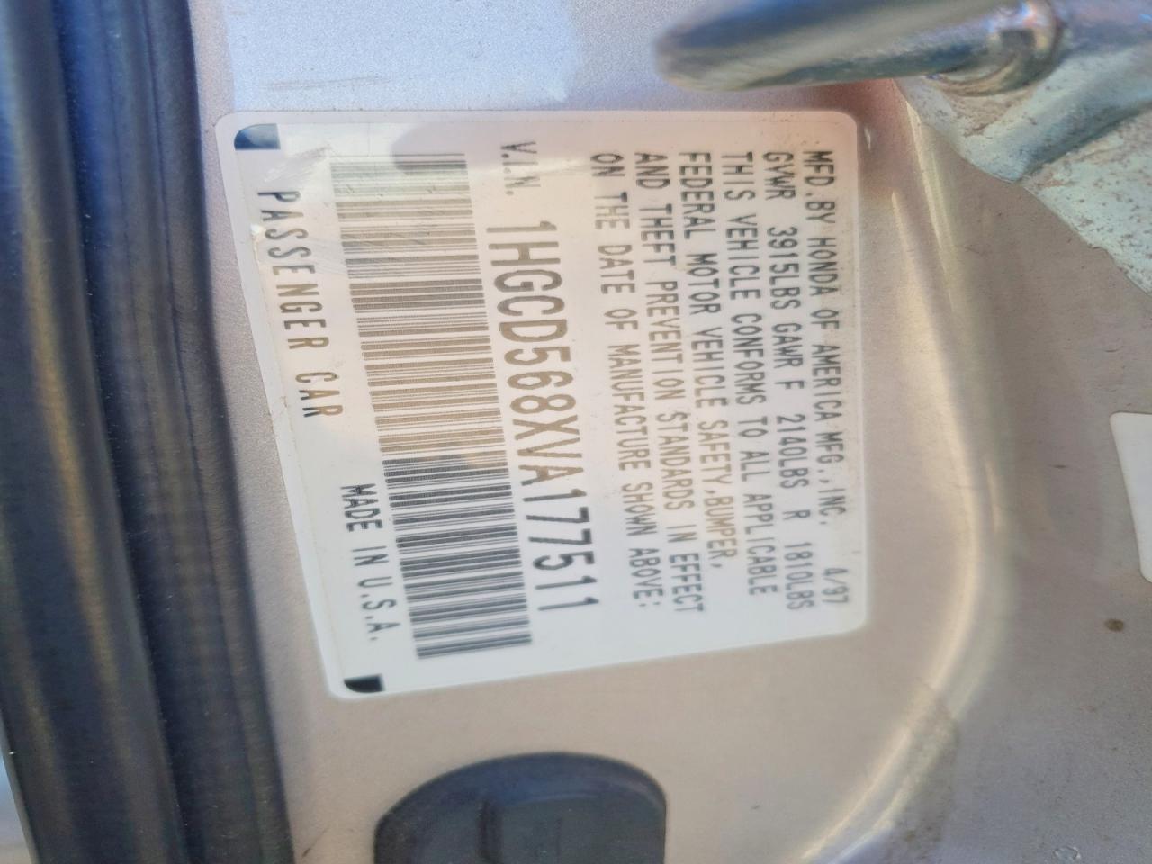 1997 HONDA ACCORD VALUE photo 34