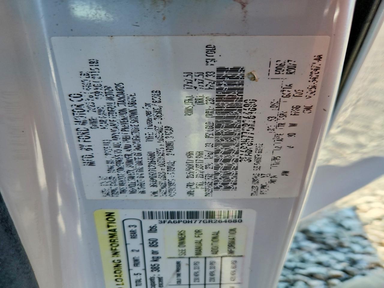 2016 FORD FUSION SE photo 12