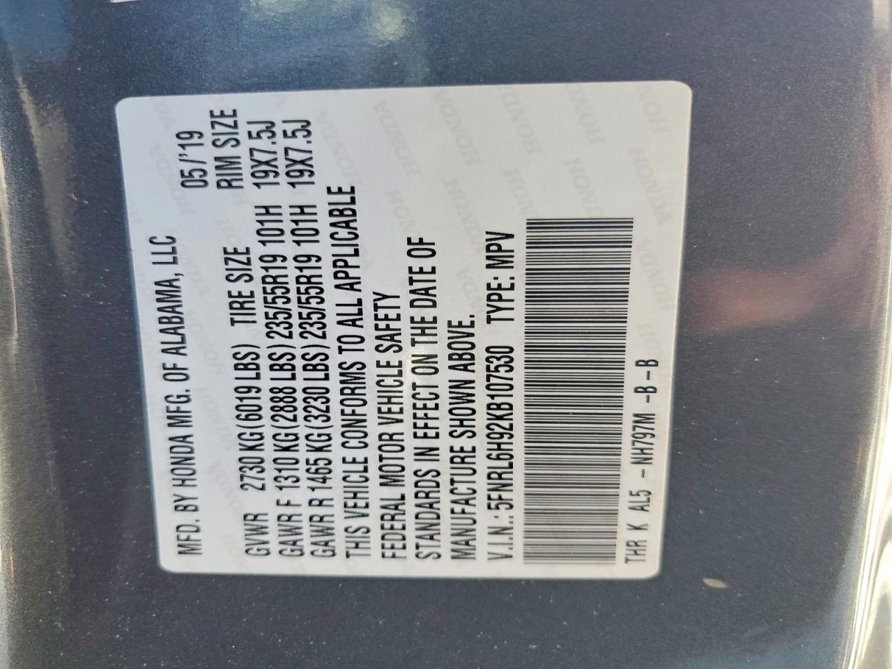 2019 HONDA ODYSSEY ELITE photo 25