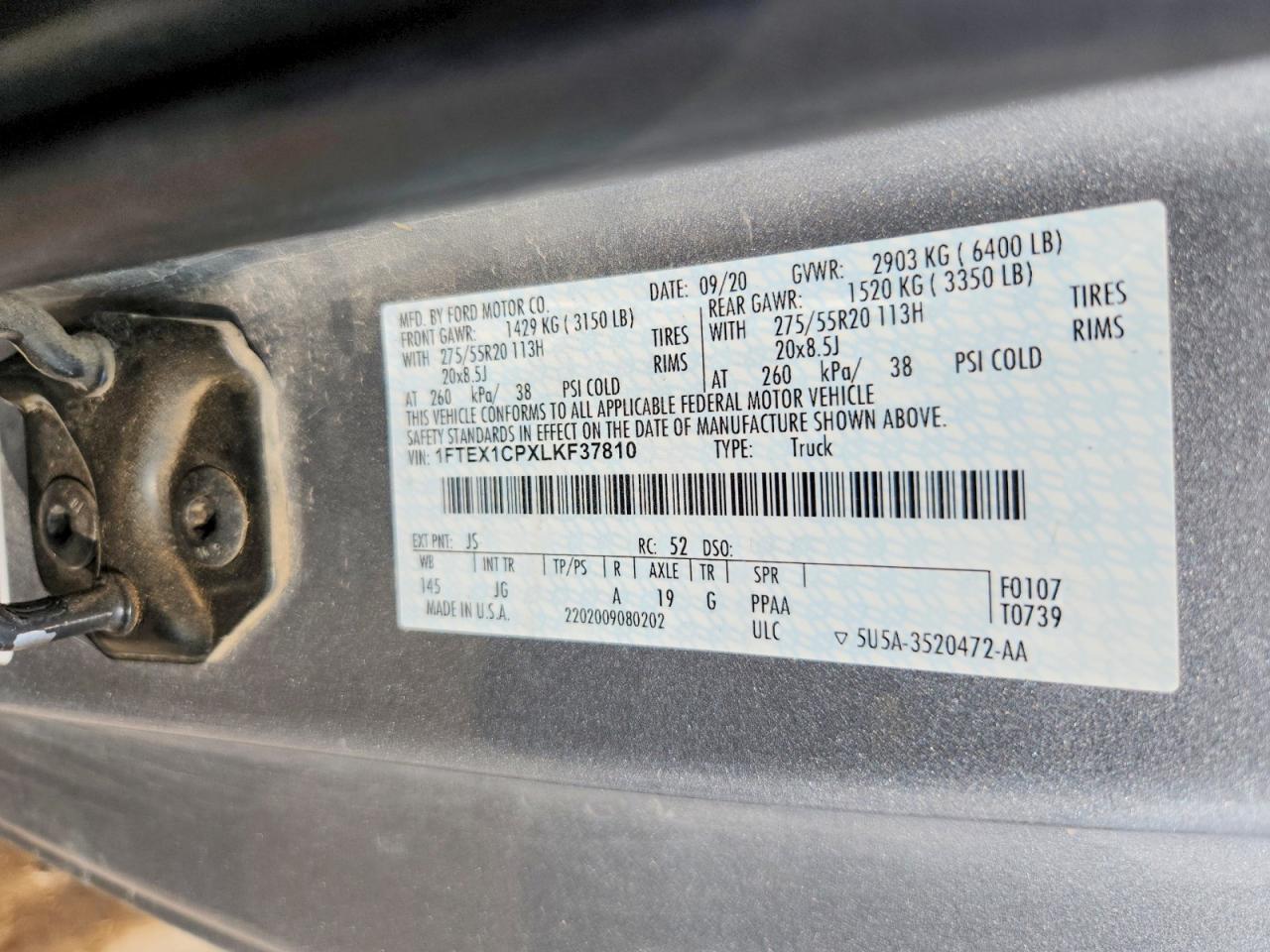 2020 FORD F150 SUPER CAB photo 25