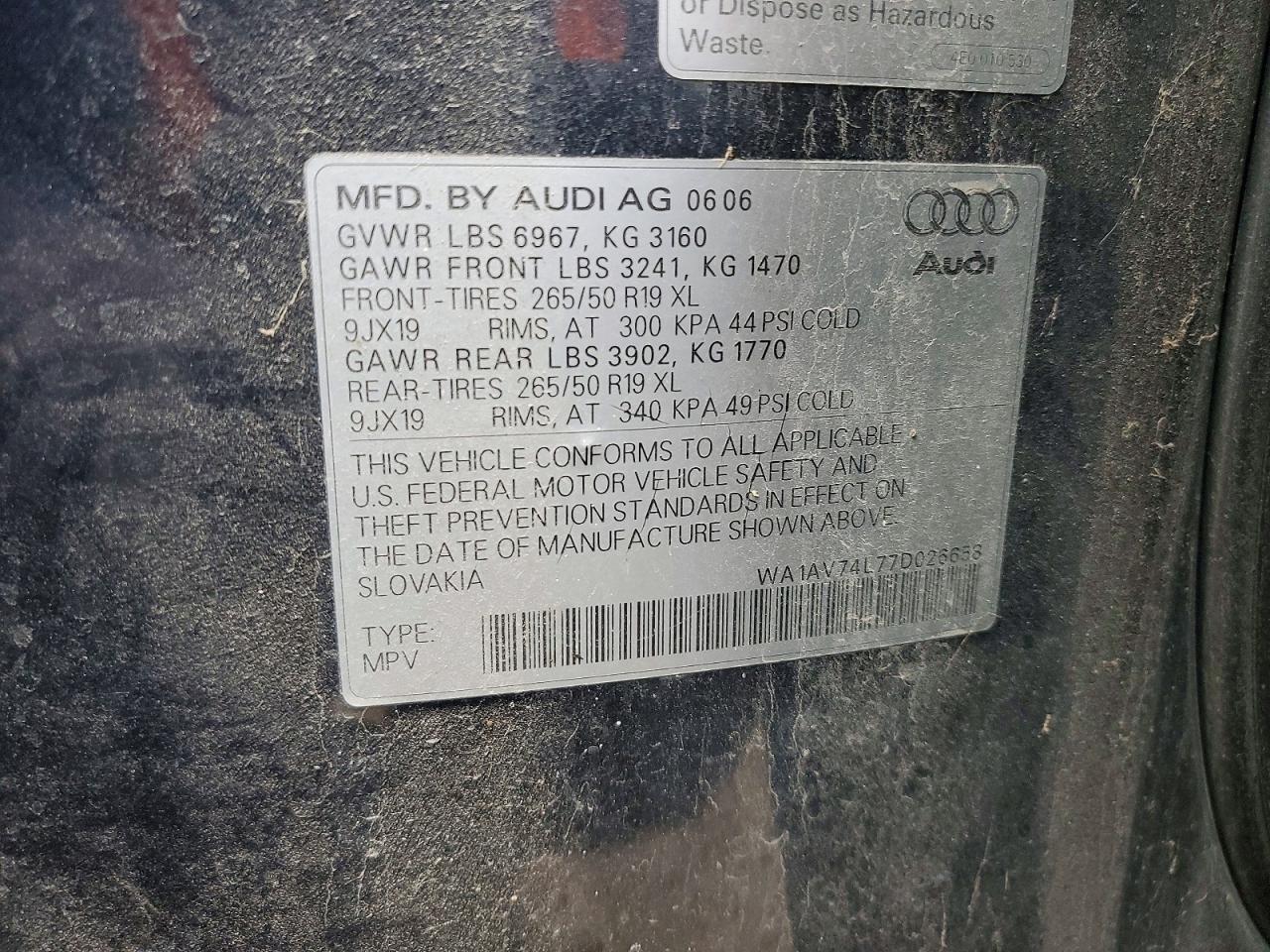 2007 AUDI Q7 4.2 QUATTRO photo 37