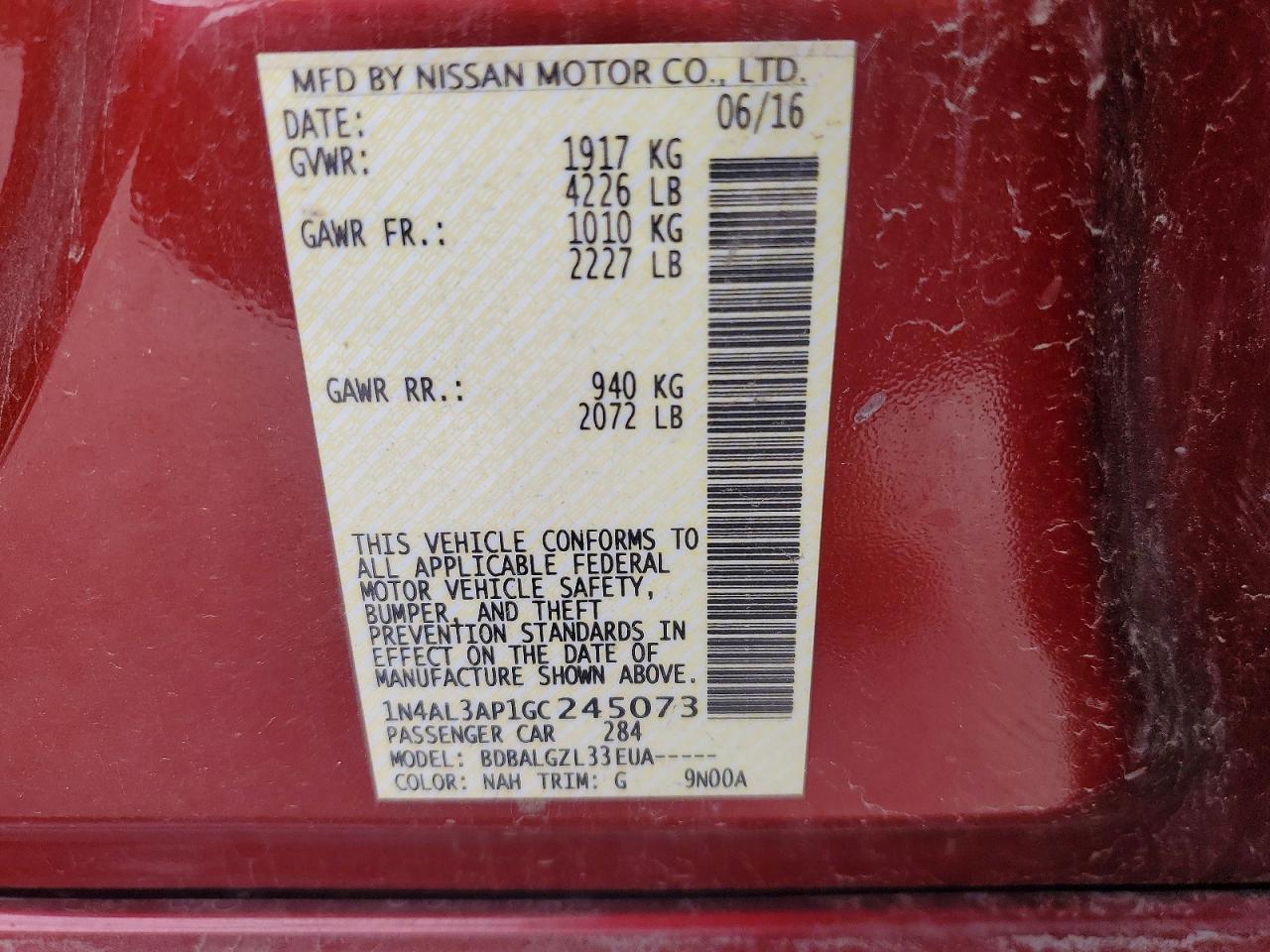 2016 NISSAN ALTIMA photo 23
