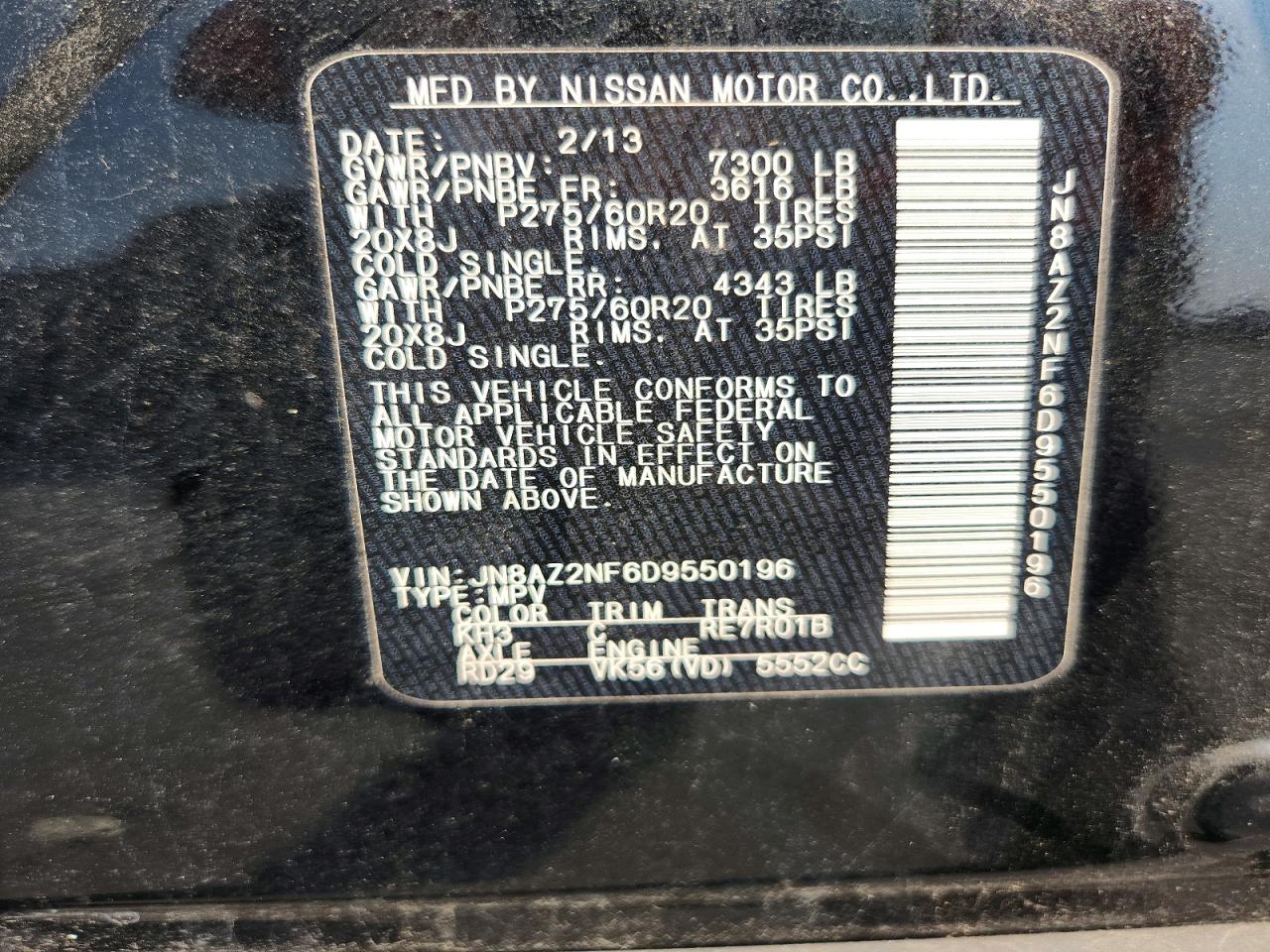 2013 INFINITI QX56 BASE photo 25