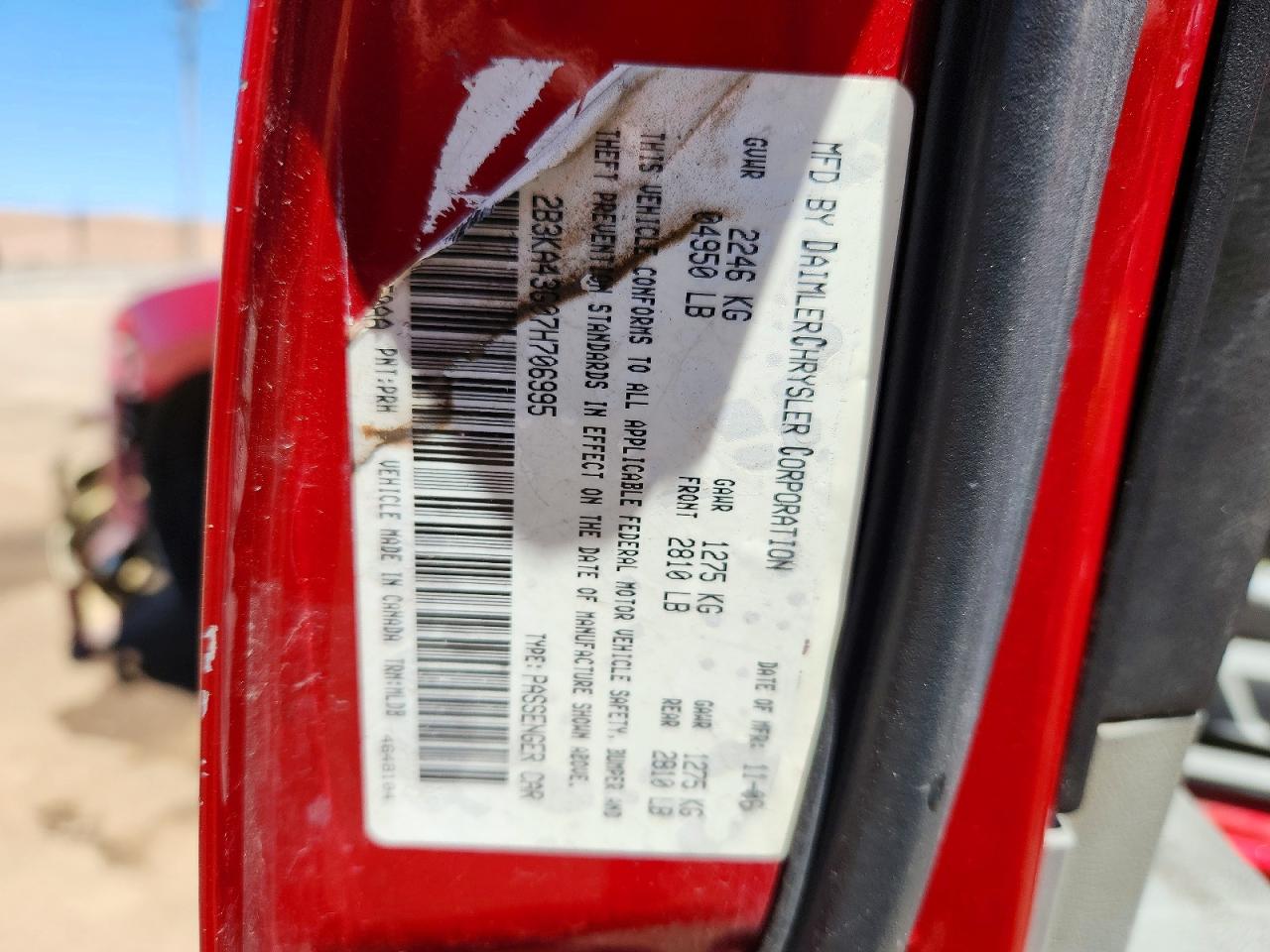 2007 DODGE CHARGER SE photo 23