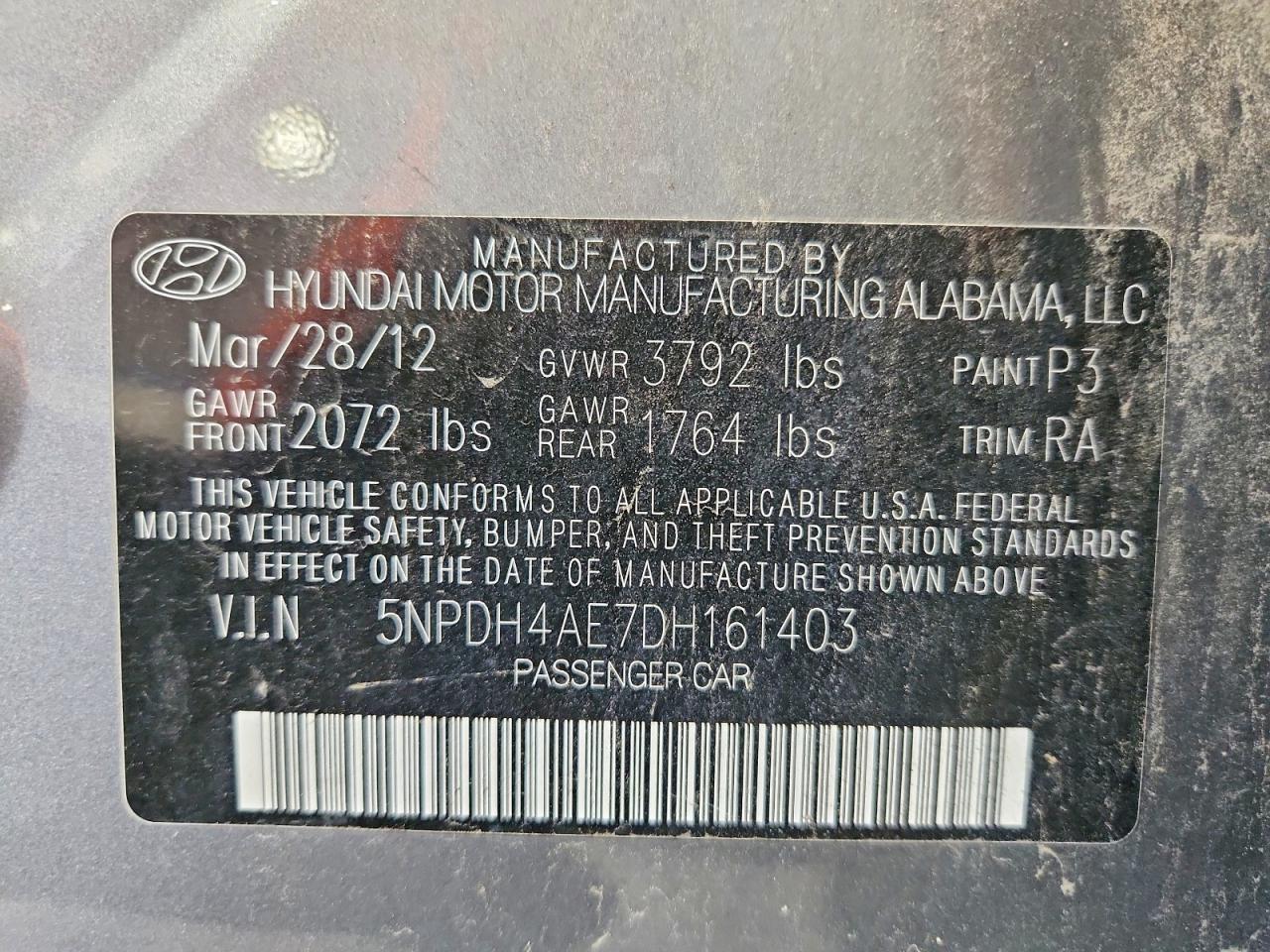 2013 HYUNDAI ELANTRA GLS photo 23