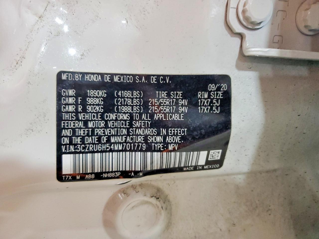 2021 HONDA HR-V EX photo 13