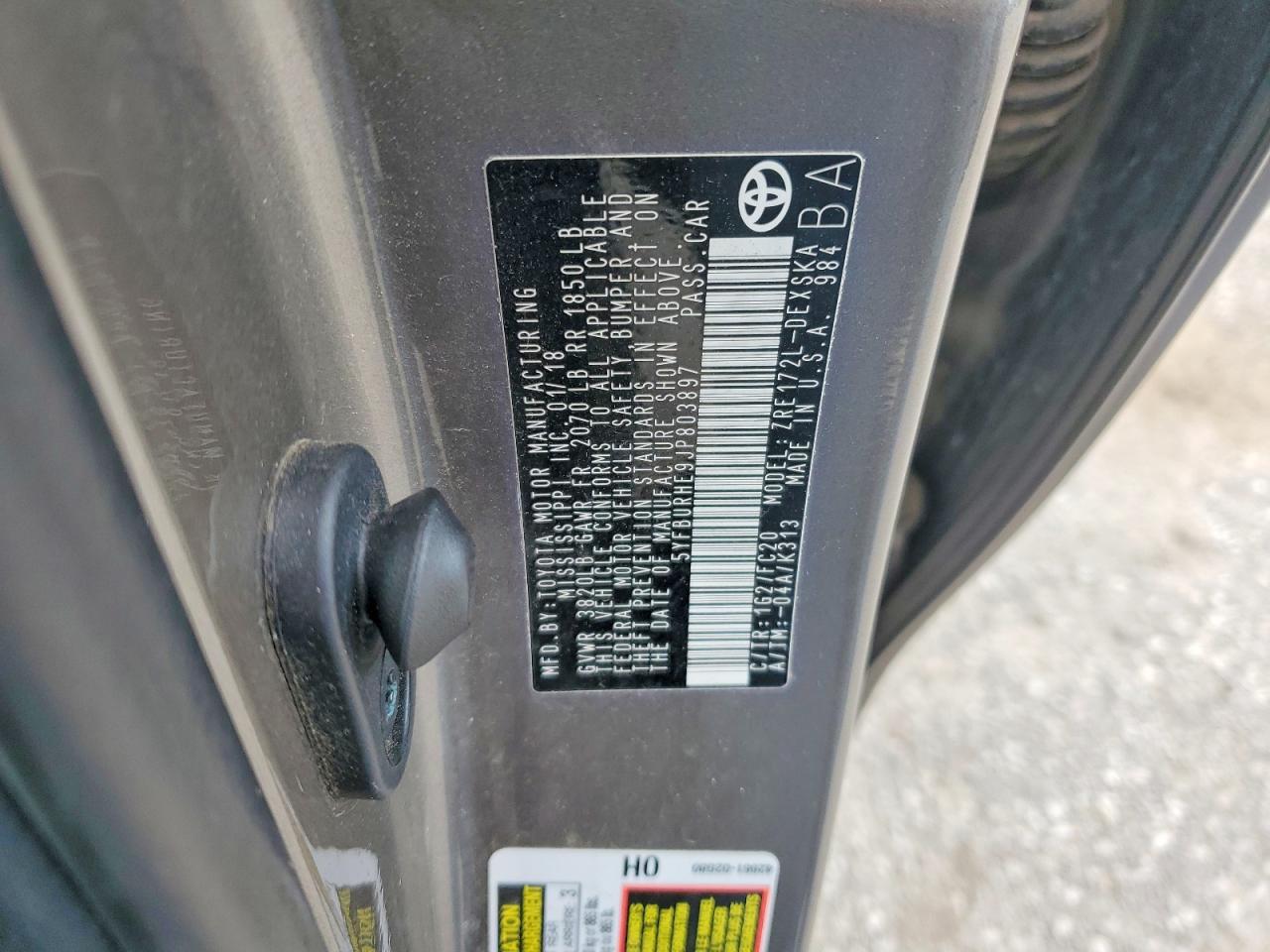 2018 TOYOTA COROLLA SE photo 23