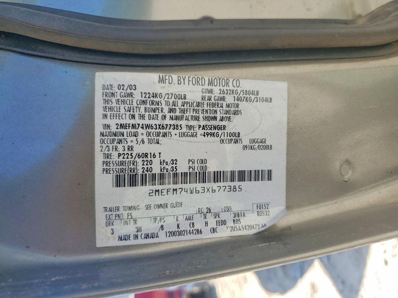2003 MERCURY GRAND MARQUIS GS photo 34
