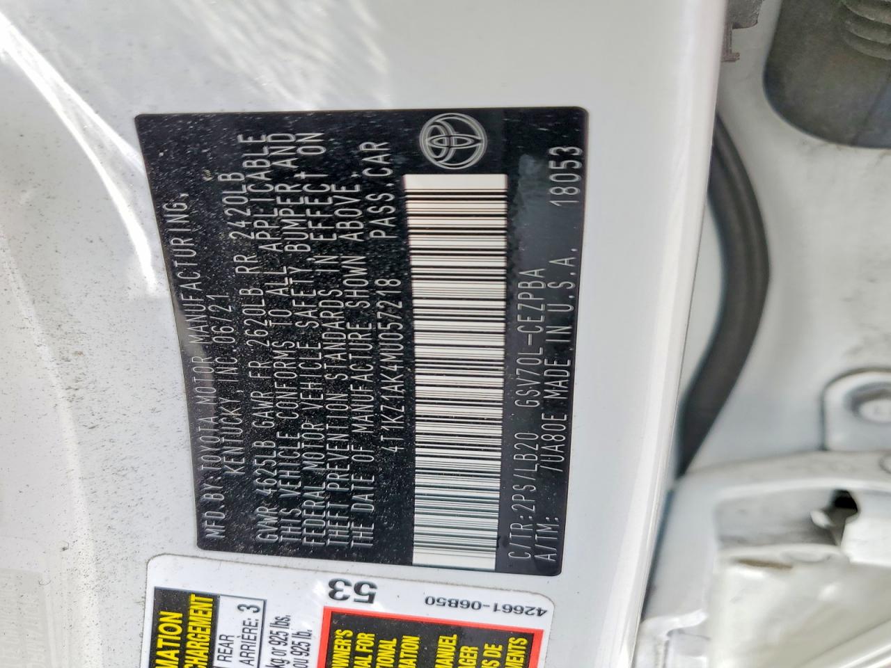 2021 TOYOTA CAMRY XSE V6 photo 13