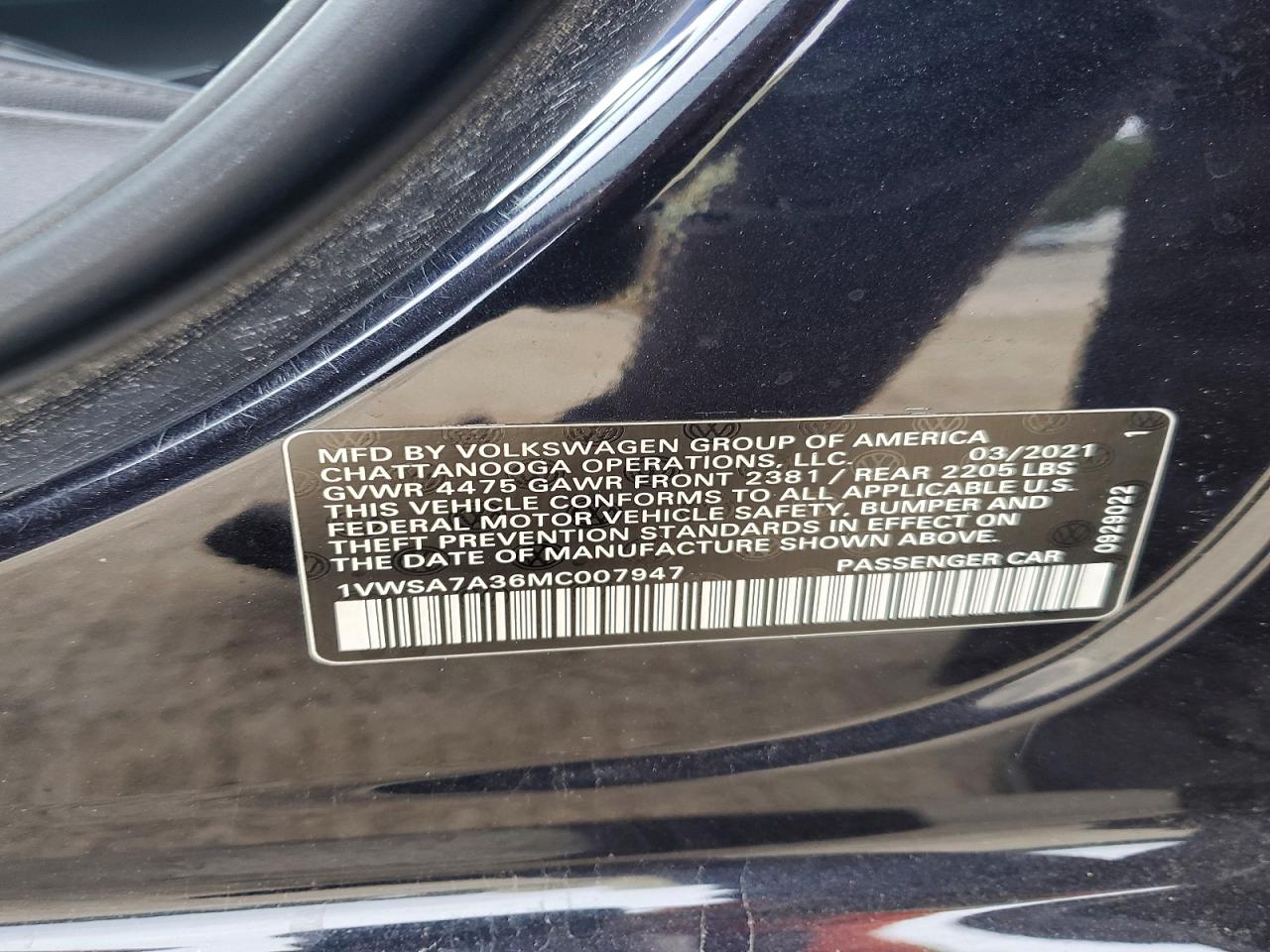 2021 VOLKSWAGEN PASSAT SE photo 23