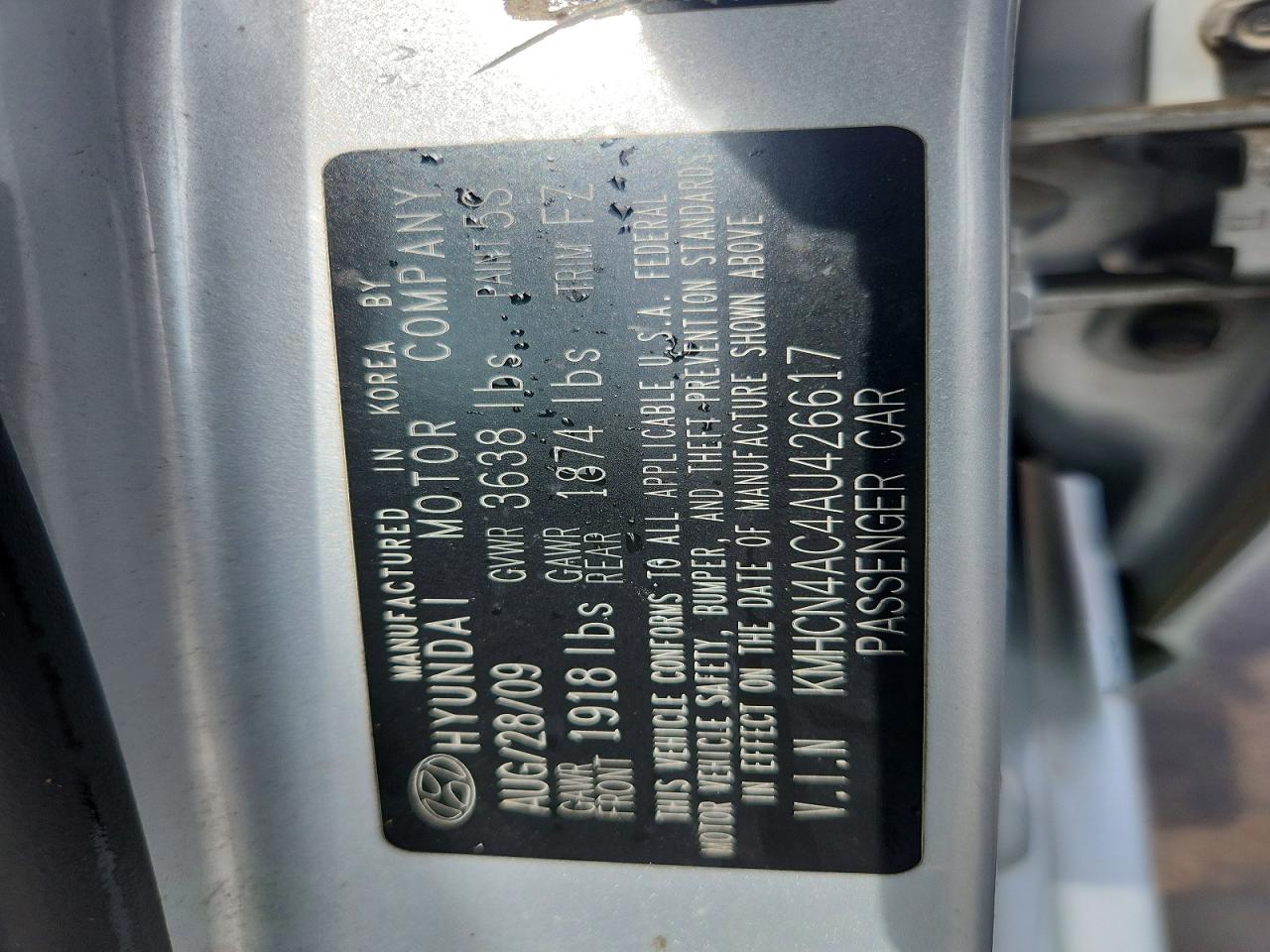 2010 HYUNDAI ACCENT GLS photo 34