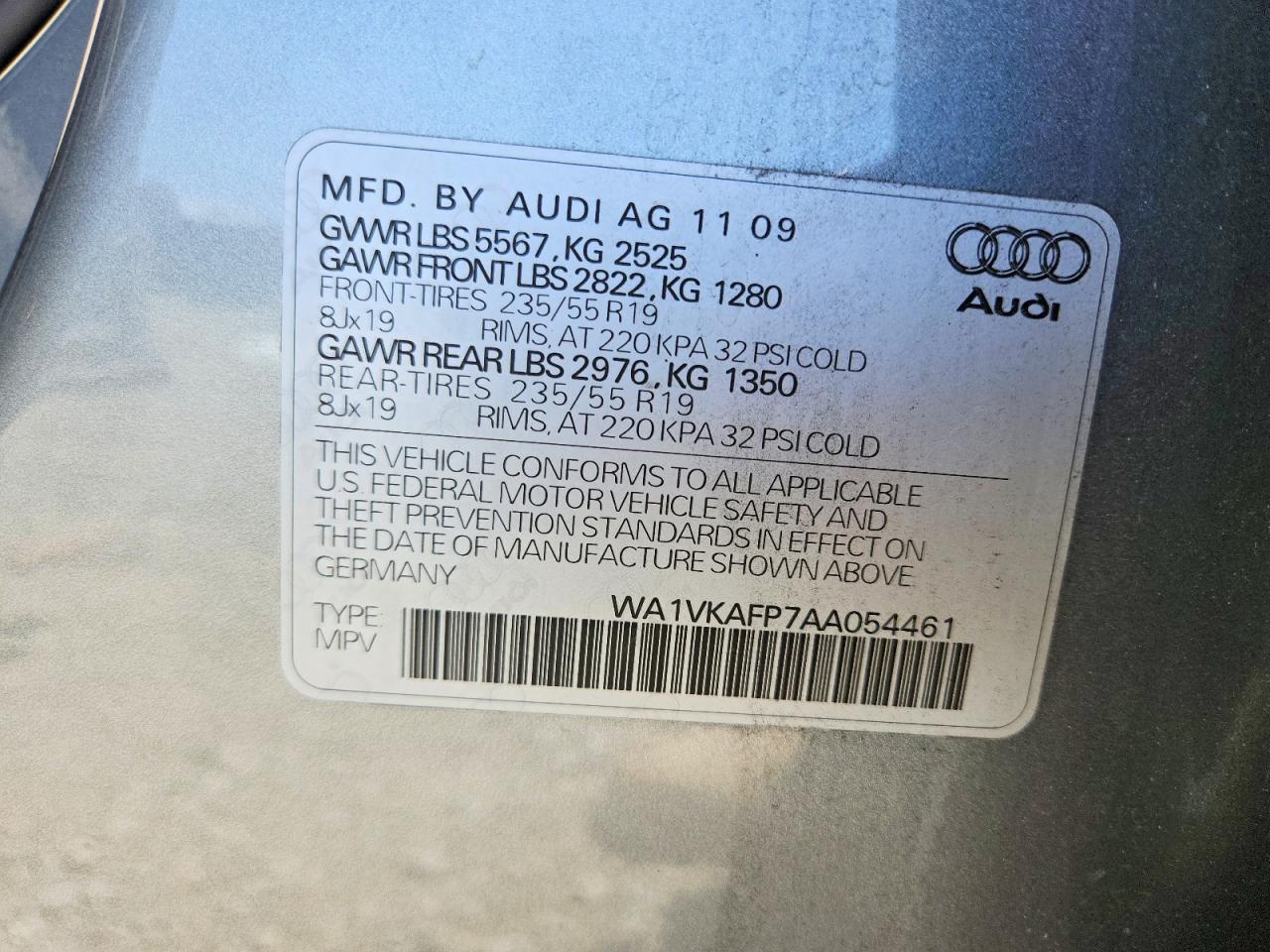 2010 AUDI Q5 PRESTIGE photo 37