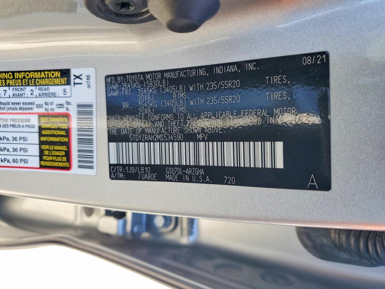 2021 TOYOTA HIGHLANDER LIMITED photo 40
