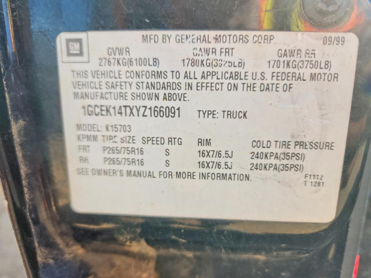 2000 CHEVROLET SILVERADO K1500 photo 23
