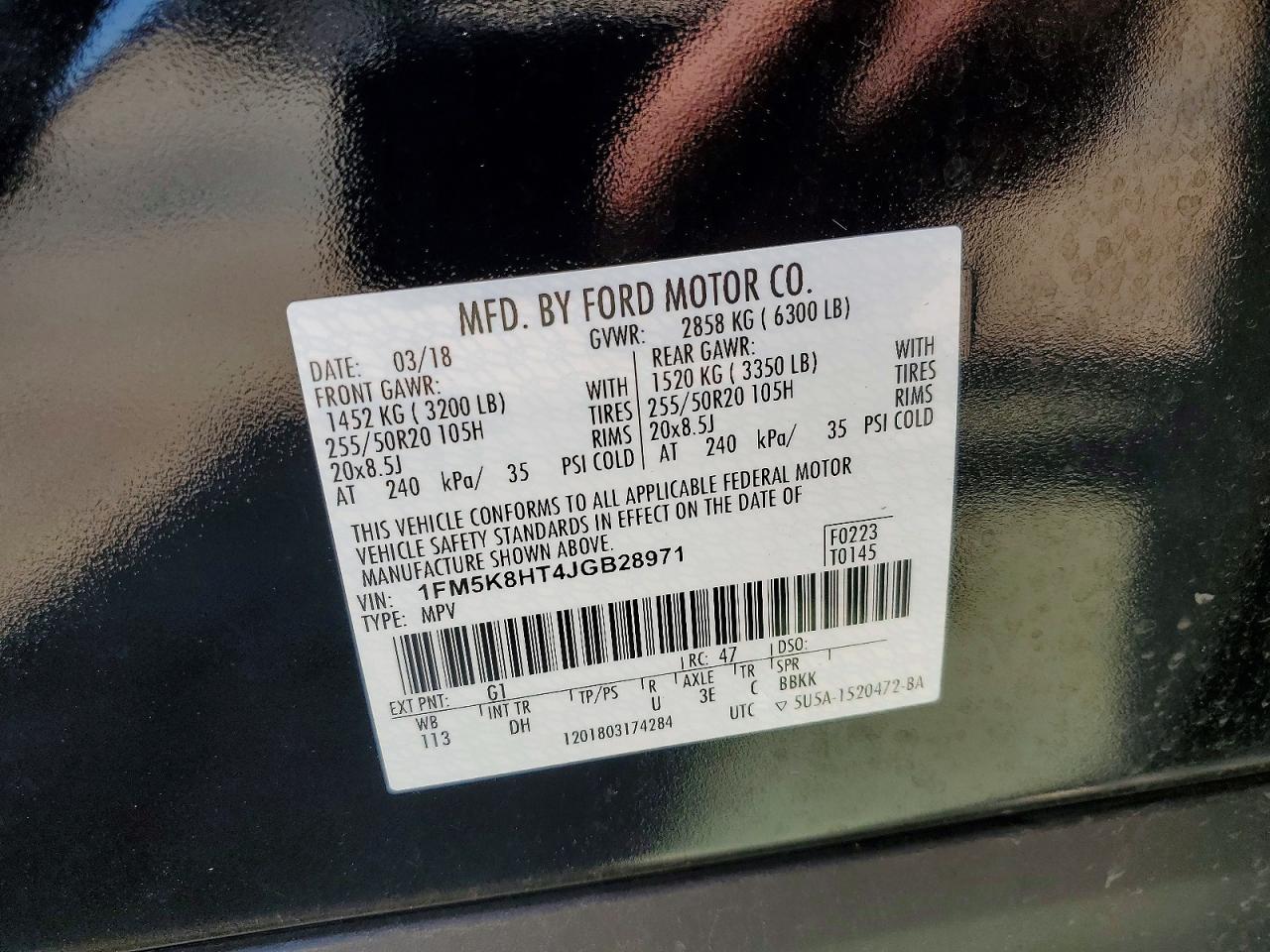 2018 FORD EXPLORER PLATINUM photo 37