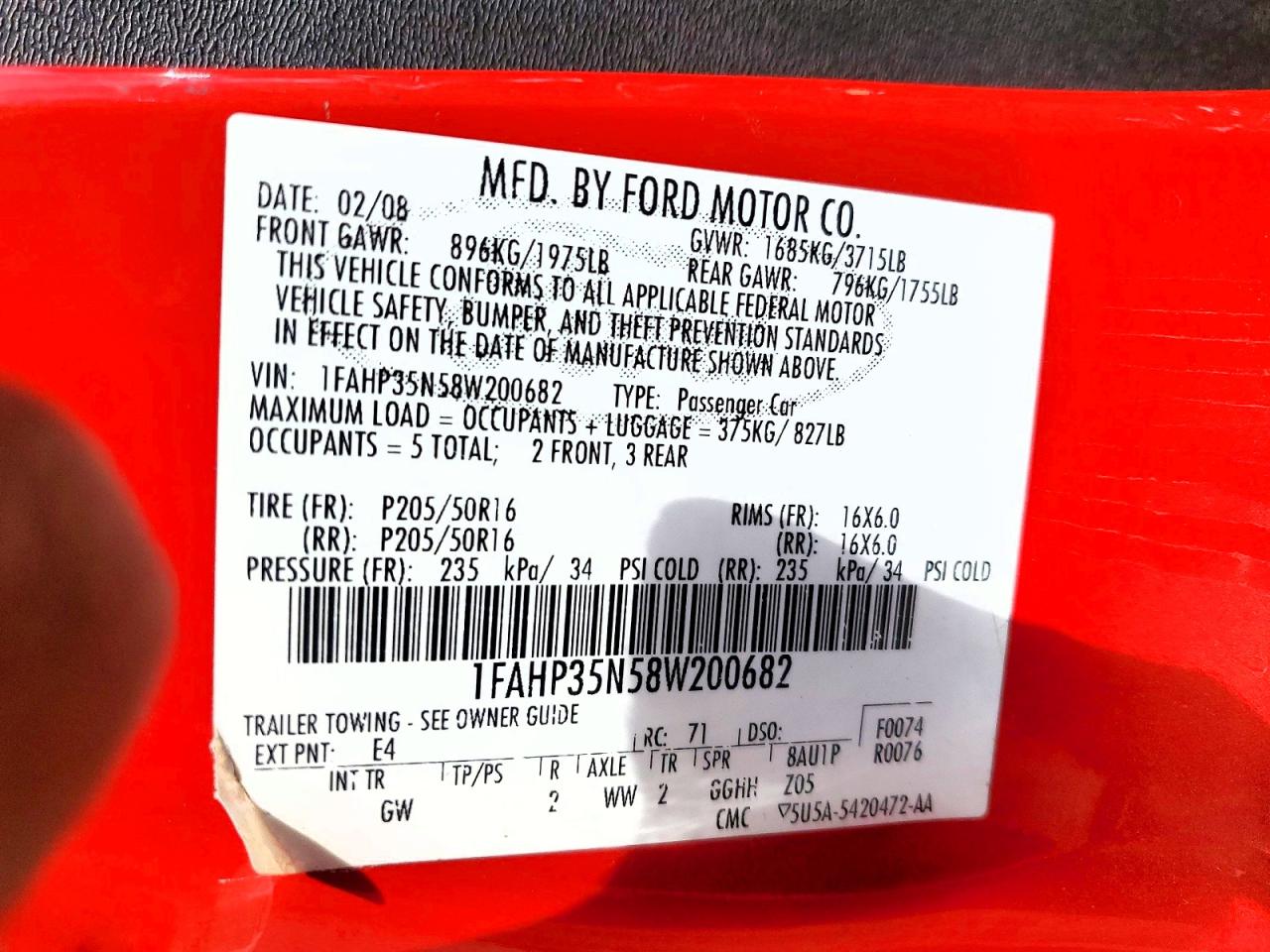2008 FORD FOCUS SE photo 25