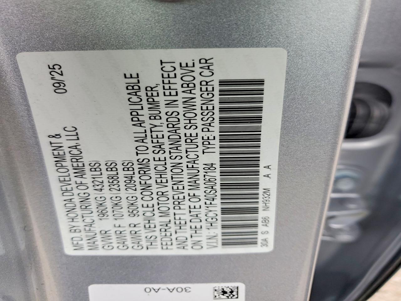 2025 HONDA ACCORD SE photo 34
