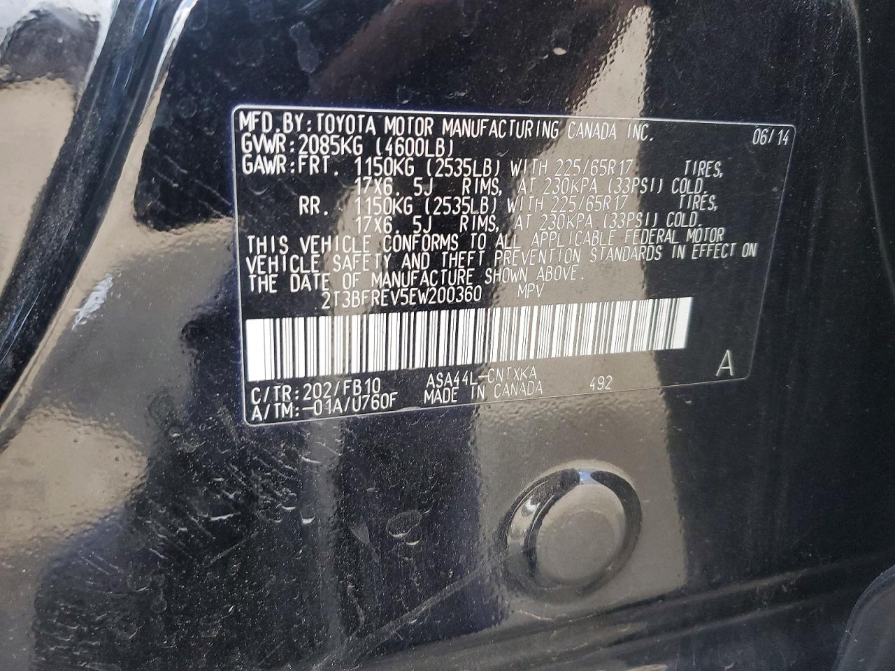 2014 TOYOTA RAV4 LE photo 37