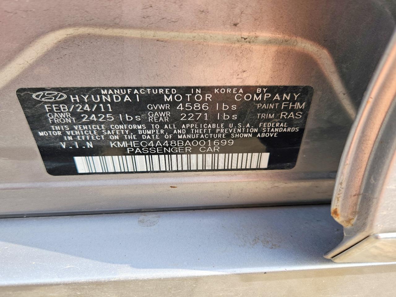 2011 HYUNDAI SONATA HYBRID photo 23