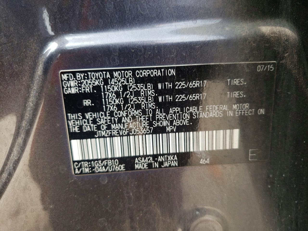 2015 TOYOTA RAV4 LE photo 27