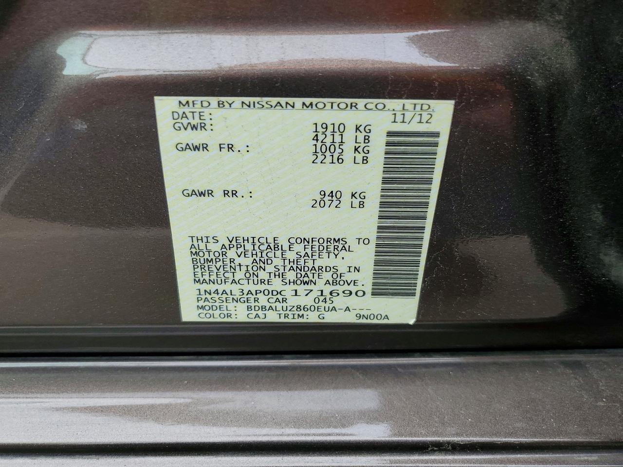 2013 NISSAN ALTIMA 2.5 photo 21